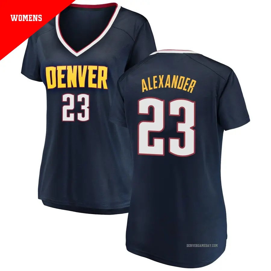 ＃23 Women's Trey Alexander Denver Nuggets 2018/19 Fast Break Navy JerseyIcon Edition