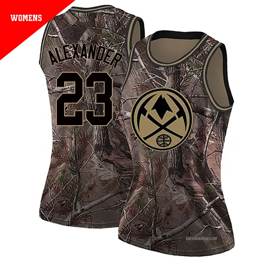 ＃23 Women's Trey Alexander Denver Nuggets Camo Swingman Realtree Collection Jersey